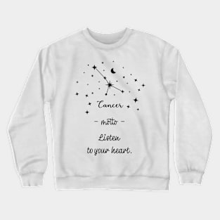 Key phrases of the zodiac signs: Cancer Crewneck Sweatshirt